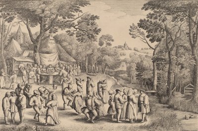 Rustik bröllopsdans, 1650. av Wenceslaus Hollar