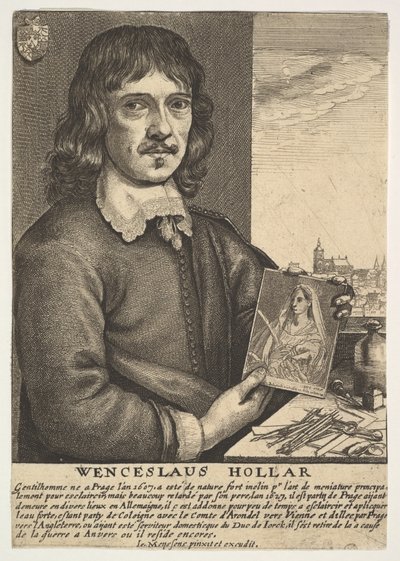 Självporträtt, 1600-talet. av Wenceslaus Hollar