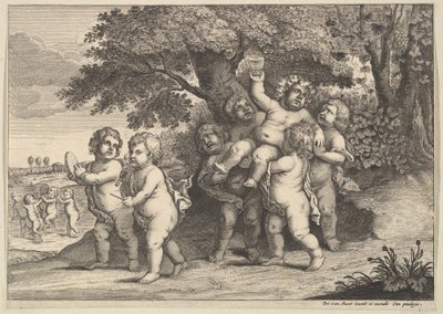 Sju pojkar, 1625-77. av Wenceslaus Hollar