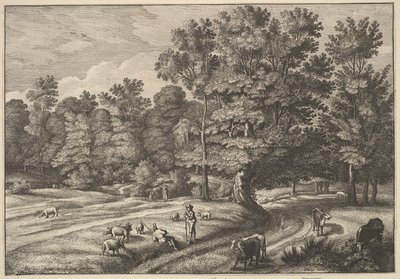 Herdar i en skog, 1648-50. av Wenceslaus Hollar