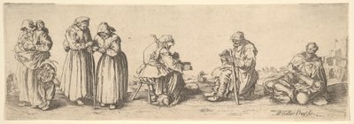 Sex tiggare, män och kvinnor, 1630. av Wenceslaus Hollar