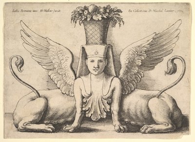 Sfinx med två kroppar, 1652. av Wenceslaus Hollar