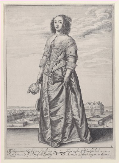 Vår, från Årstiderna, 1643-44., 1643-44. av Wenceslaus Hollar
