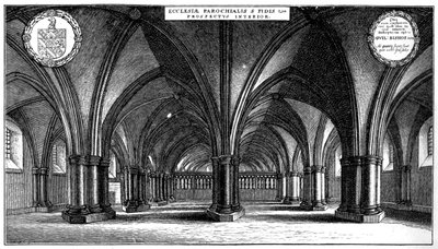 St Faiths Church i kryptan i gamla St Pauls Cathedral, London, 1657 1892. av Wenceslaus Hollar