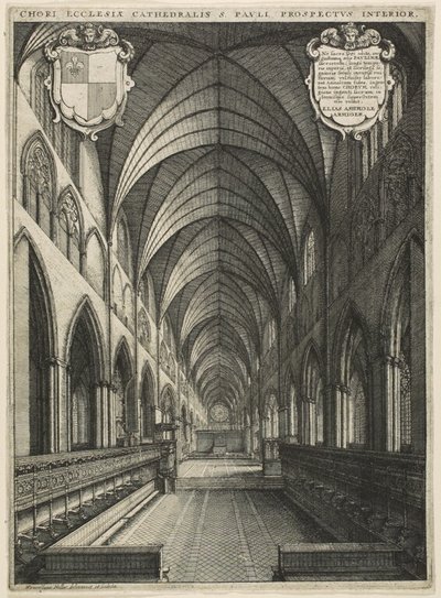 St Pauls kör av Wenceslaus Hollar