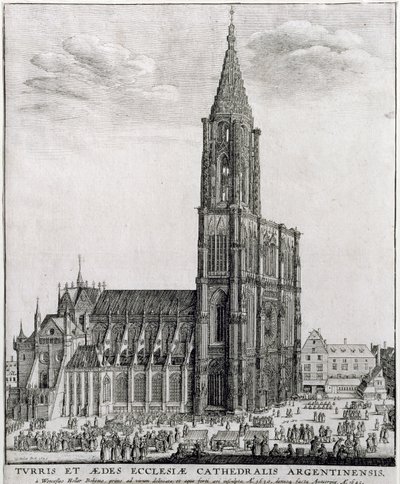 Katedralen i Strasbourg, 1645 av Wenceslaus Hollar