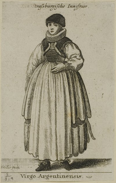 Strasbourg kvinna av Wenceslaus Hollar