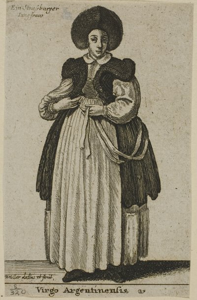 Strasbourg kvinna av Wenceslaus Hollar