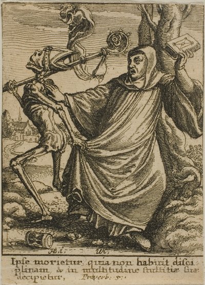 Abbotten och döden av Wenceslaus Hollar