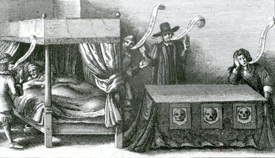 Kung James den förstas död, 1625 av Wenceslaus Hollar