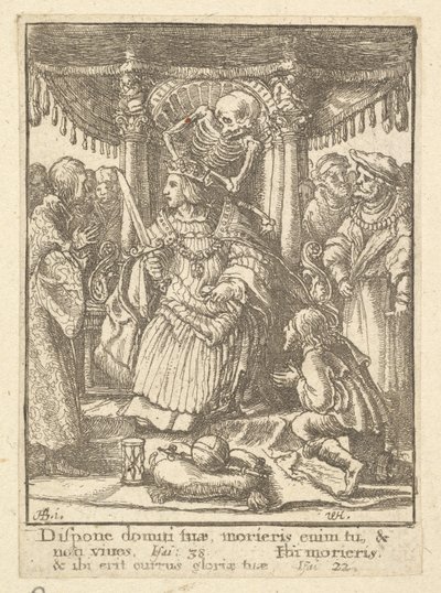 Kejsaren, från Dödsdansen, 1651. av Wenceslaus Hollar