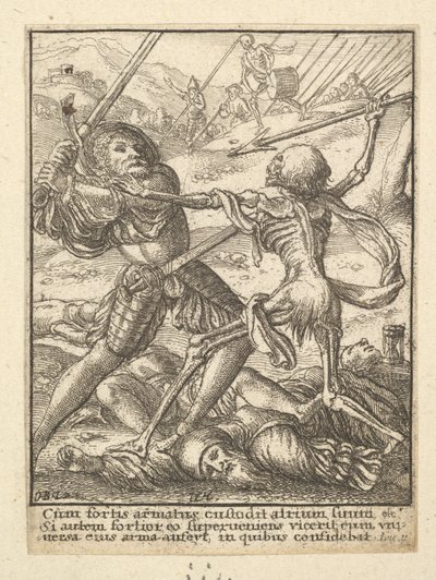 Riddaren, från Dödsdansen, 1651. av Wenceslaus Hollar