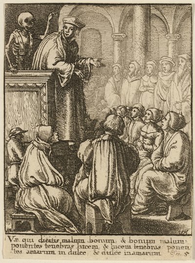 Predikanten och döden av Wenceslaus Hollar