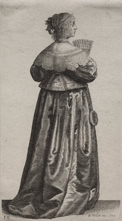 Engelska kvinnors flera vanor, från adeln till landets kvinnor..., 1639. av Wenceslaus Hollar