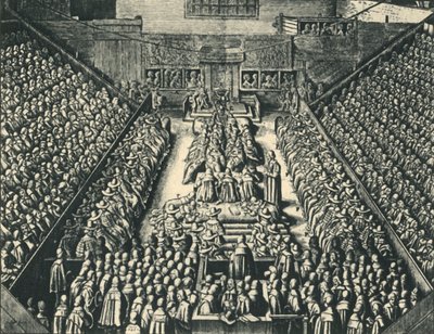 "Rättegången mot jarlen av Strafford i Westminster Hall, 1641", 1947. av Wenceslaus Hollar