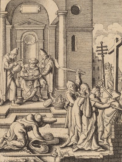 Tvätten av händerna. av Wenceslaus Hollar