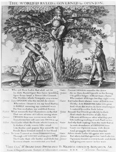Världen styrs och styrs av opinion av Wenceslaus Hollar