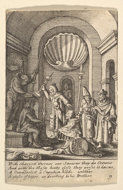 Kristi hån, 1625-77. av Wenceslaus Hollar