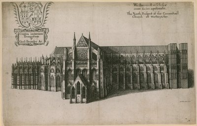 Den norra utsikten av Conventual Church of Westminster, London av Wenceslaus Hollar