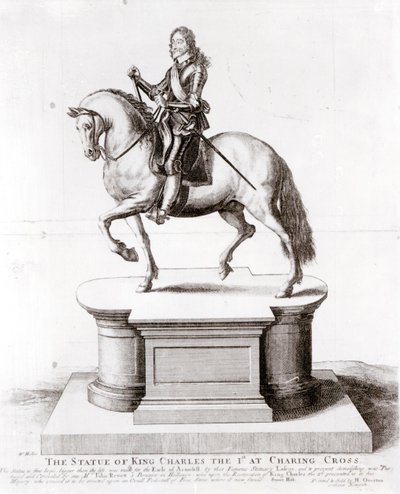 Statyn av kung Karl den förste vid Charing Cross av Wenceslaus Hollar