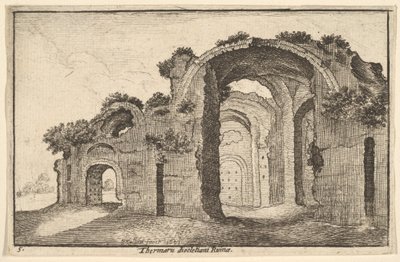 Thermaru of Diocletianus Ruina Baths of Diocletianus, 1651 av Wenceslaus Hollar