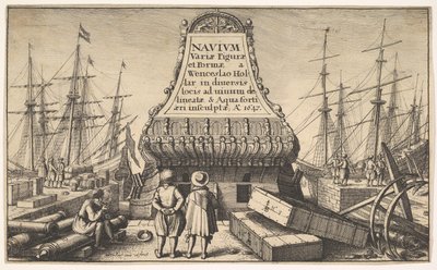 Titelsida: Holländska skepp, 1647. av Wenceslaus Hollar