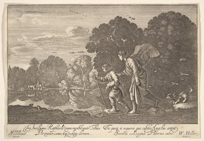 Tobias och ängeln, 1644-52. av Wenceslaus Hollar
