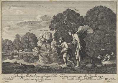 Tobias en de engel av Wenceslaus Hollar