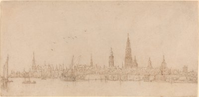 Utsikt över Antwerpen av Wenceslaus Hollar
