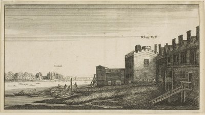 Utsikt över Lambeth Palace från floden vid Whitehall Stairs av Wenceslaus Hollar