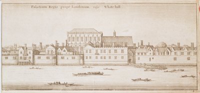 Vy över Whitehall, 1645 av Wenceslaus Hollar