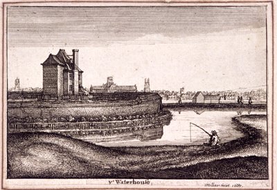 Utsikt över området runt New River Head, Finsbury, London, 1665 av Wenceslaus Hollar