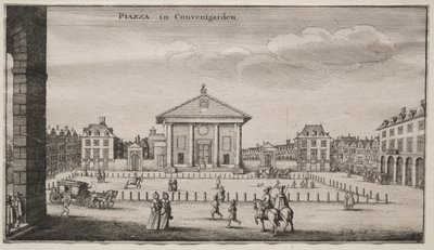 Utsikt över London: Piazza i Covent Garden av Wenceslaus Hollar