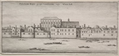 Utsikt över London: Whitehall från floden av Wenceslaus Hollar