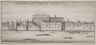Utsikt över London: Whitehall från floden. av Wenceslaus Hollar