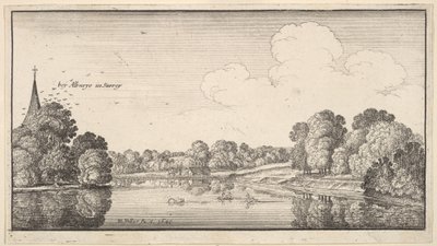 Utsikt över landsbygden nära Albury, Surrey, 1645. av Wenceslaus Hollar