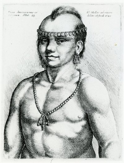 Indian från Jungfruöarna, 1645 av Wenceslaus Hollar