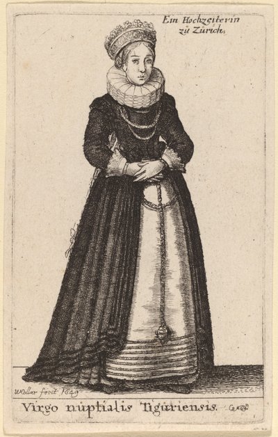 Bröllopsjungfrun från Tiguri av Wenceslaus Hollar