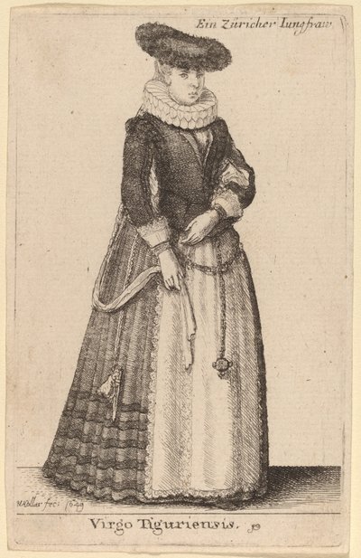 Jungfru av Tiguriensis av Wenceslaus Hollar