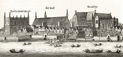Westminster 1647, från "London Pictures: Drawn with Pen and Pencil", av pastor Richard Lovett, publicerad 1890 av Wenceslaus Hollar