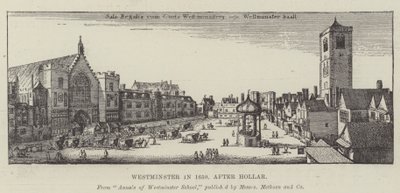 Westminster 1650 av Wenceslaus Hollar