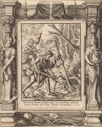 När Adam Delved, 1651. av Wenceslaus Hollar