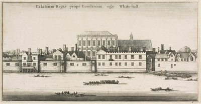 Whitehall från floden av Wenceslaus Hollar