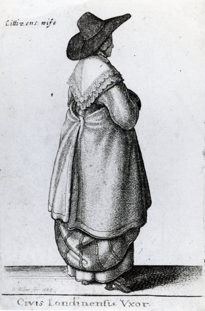 Hustru till en medborgare i London, 1643 av Wenceslaus Hollar