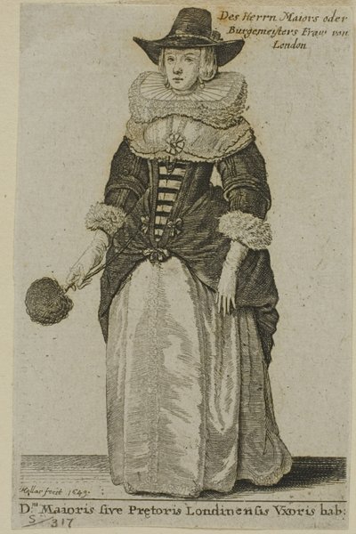 Hustru till Londons borgmästare av Wenceslaus Hollar