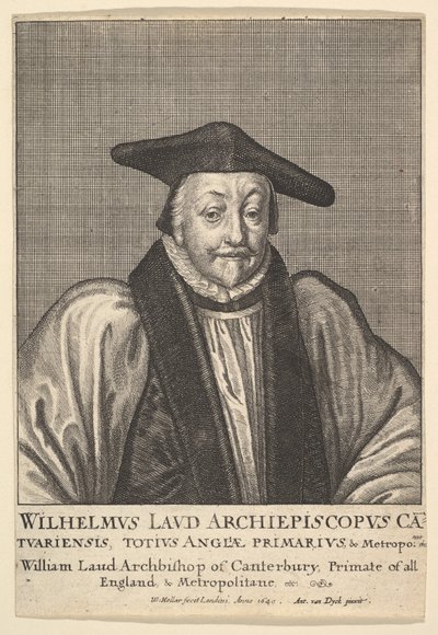 William Laud, ärkebiskop av Canterbury, 1641. av Wenceslaus Hollar