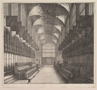 Windsor Castle, St. Georges Chapel, Choir, 1663. av Wenceslaus Hollar
