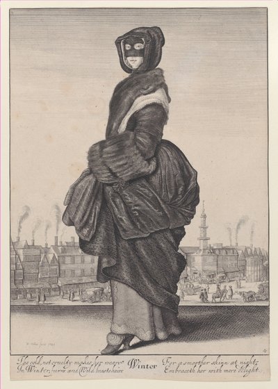 Vinter, från Årstiderna, 1643-44., 1643-44. av Wenceslaus Hollar