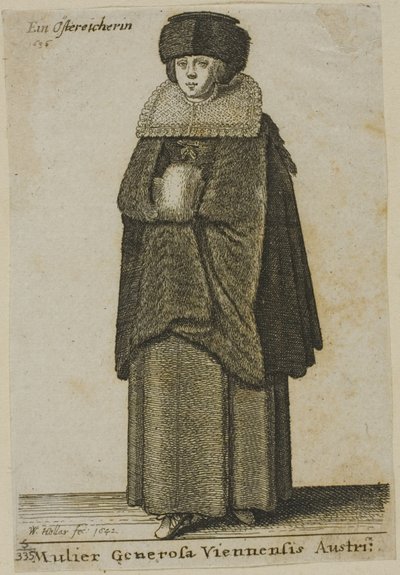 Kvinna från Wien av Wenceslaus Hollar