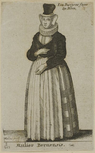 Kvinna från Bern av Wenceslaus Hollar